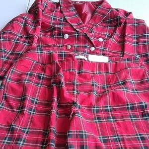 Red Plaid Double-Breasted Coat